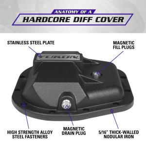 Ford E150 Diff Cover - Rear - Yukon Gear & Axle - Hardcore - Black - `97-`17
